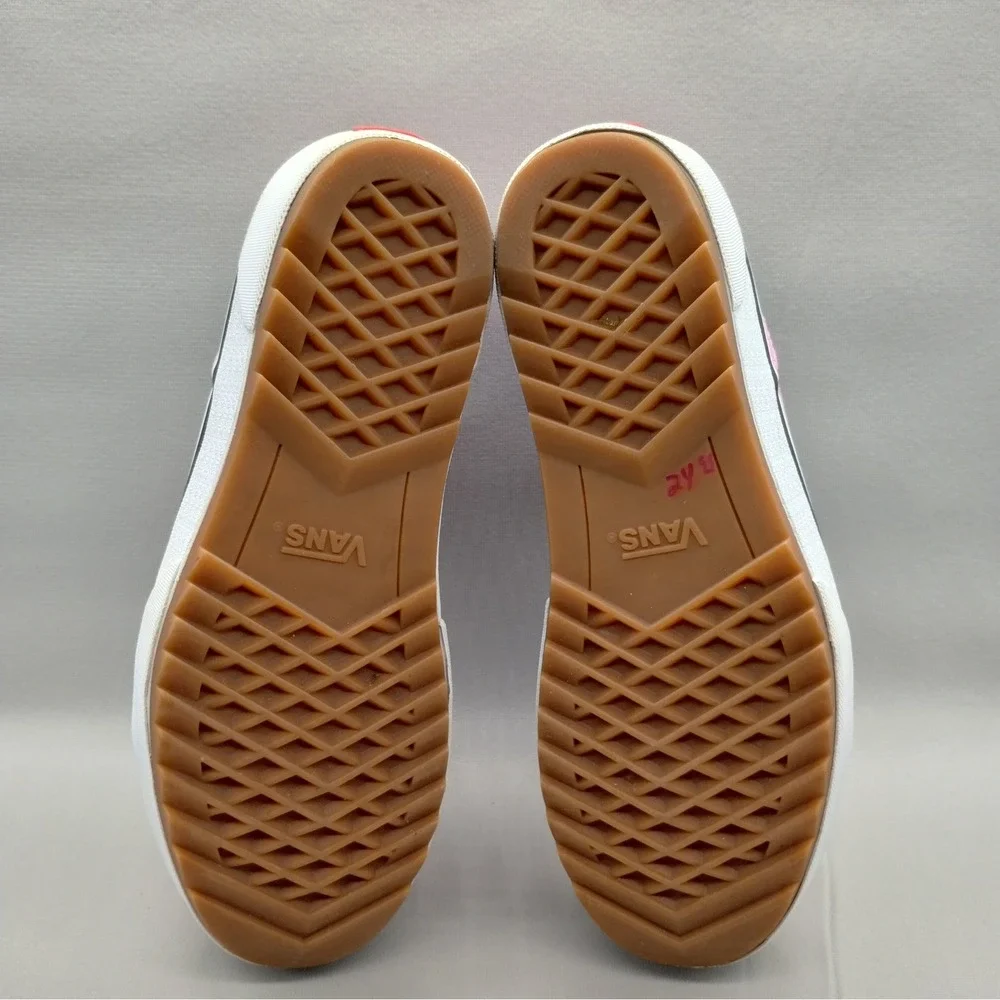 Vans Seldan Platform Pink Canvas Sneakers Womens 9.5 Low Top Lace Up Shoes‎